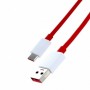 Cabo de Dados OnePlus, D301, Dash Fast USB para USB Tipo C, 1m, Vermelho, Original