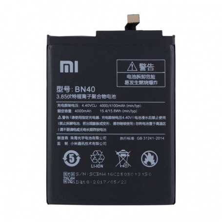 Xiaomi, Lithium Ionen Battery, BN40, Xiaomi Redmi 4 Prime/Pro, 4000mAh
