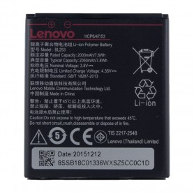 Lenovo, Li, Polymer Battery, BL-253, Lenovo A2580, A2860, A2010, 2000mAh