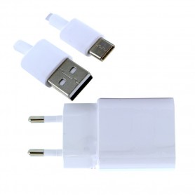 Huawei, HW-050200E01, charger + Data cable USB Type C, white