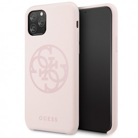 Guess, 4G Silicone Collection Print Logo Case, Apple iPhone 11 Pro, Light Pink, GUHCN58LS4GLP