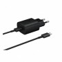 Samsung, EP-TA800, Quick Charger + CABLE, USB Type C, 25W, Black, EP-TA800XBEGWW