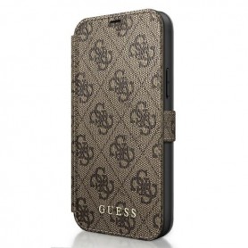 Guess, 4G Charms, iPhone 12, 12 Pro (6.1), brown, Book Case, GUFLBKSP12M4GB