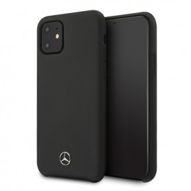 Mercedes Benz, Silicone Line, iPhone 12 Pro Max (6.7), black, Hardcover, MEHCP12LSILBK