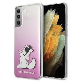 Karl Lagerfeld, Choupette Gradient Case, Samsung G996F Galaxy S21 Plus, Pink, Hardcover Case TPU-Case, KLHCS21MCFNRCPI