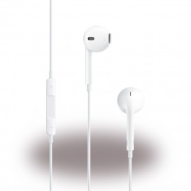 Apple, MD827ZM/A, Auscultadores + Comando + Micro, Apple iPhone 7, 7 Plus, 6s, 6s Plus, Branco, Original