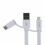 Cabo de Dados Huawei, ´2em1´, USB Tipo A para MicroUSB e USB Tipo C, Branco, Original, 4071417