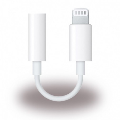 Apple, MMX62ZM/A, Headphone Connector / Adapter, Lightning to 3.5mm, White