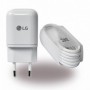 LG, MCS-H05 / MCS-H06, Carregador USB + Cabo de Dados USB Tipo C para USB, Branco, Original