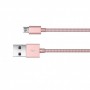 Cabo Just Wireless 1.8m MicroUSB Charge e Sync Braided, Rosa, 6525